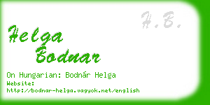 helga bodnar business card